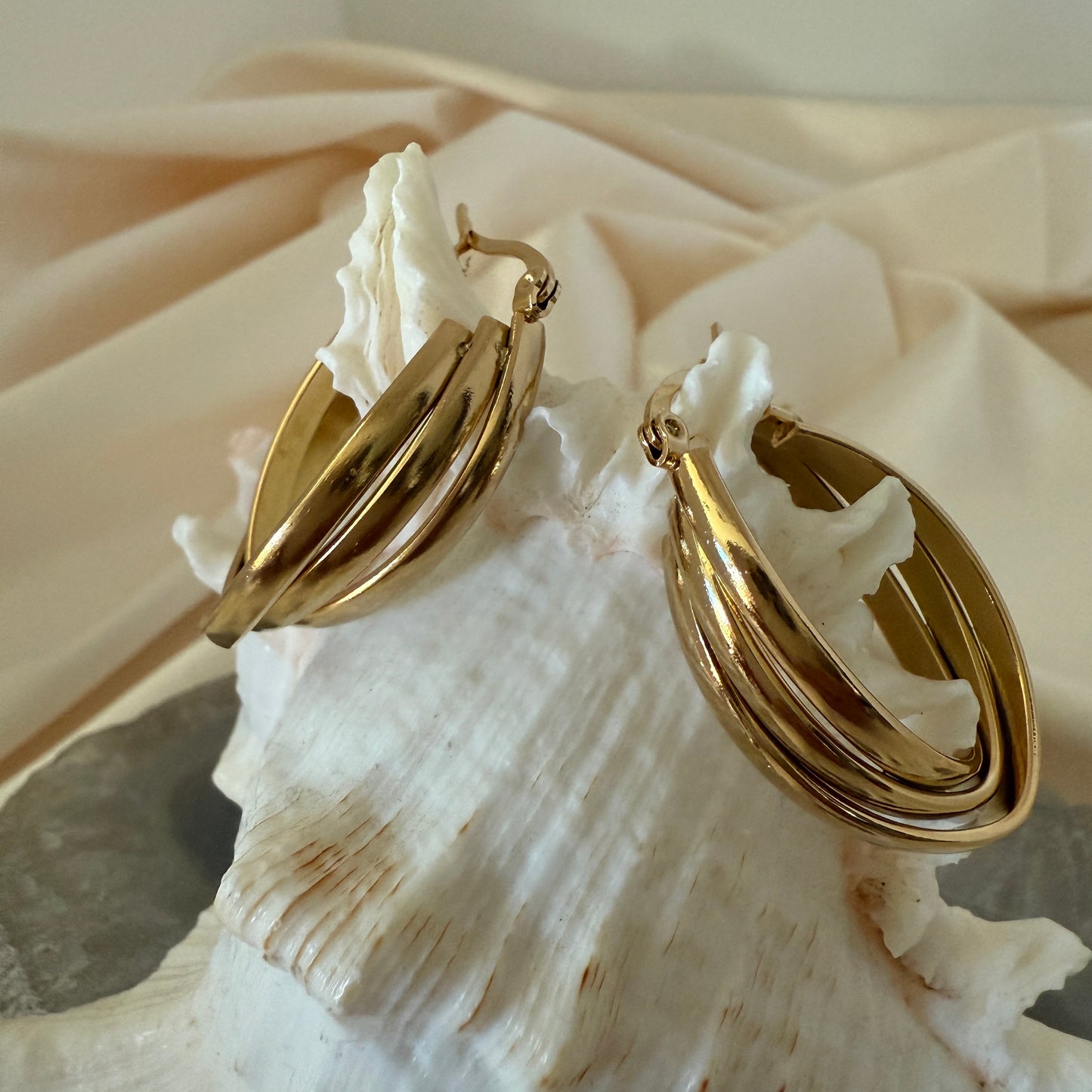 Twist of Gold Hoops