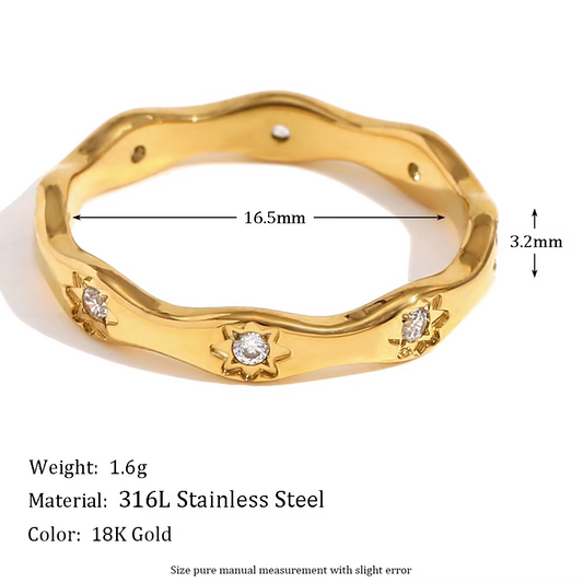Radiant Wave Ring