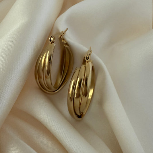 Twist of Gold Hoops