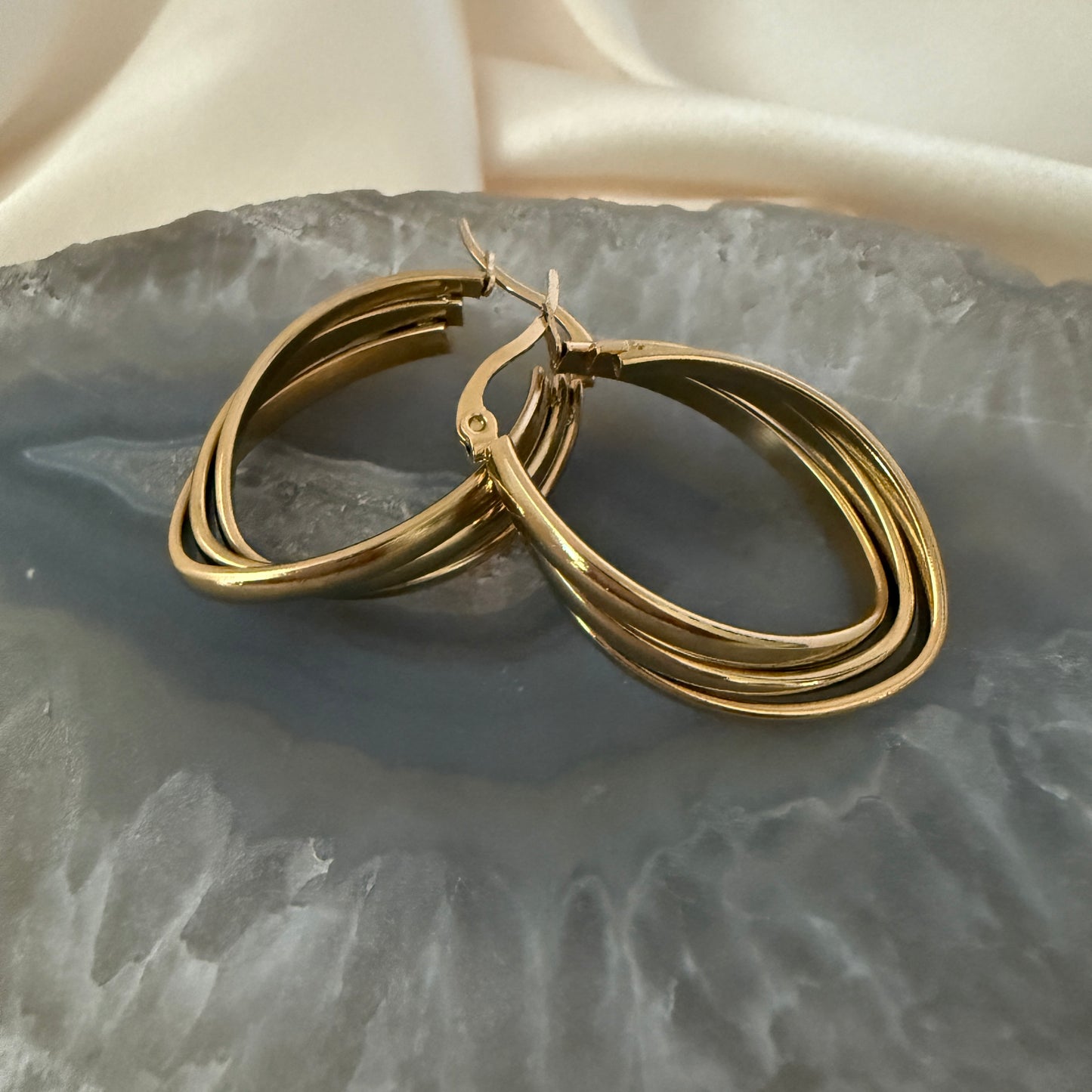 Twist of Gold Hoops