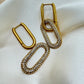 Dazzling Oval Link Earrings