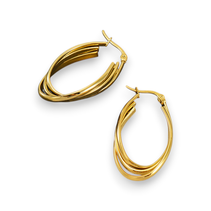 Twist of Gold Hoops