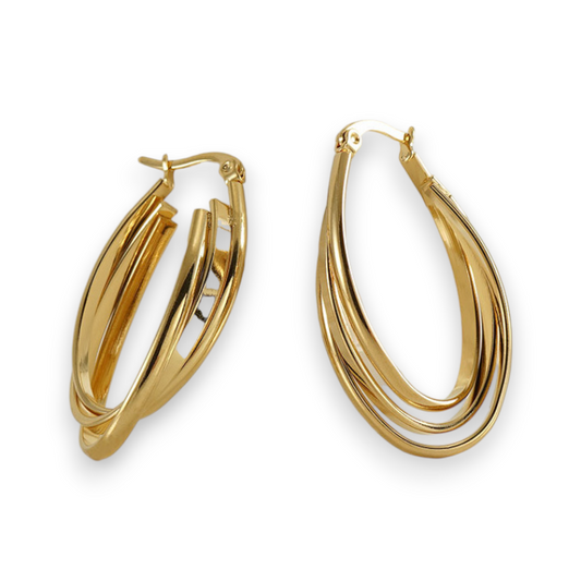 Twist of Gold Hoops