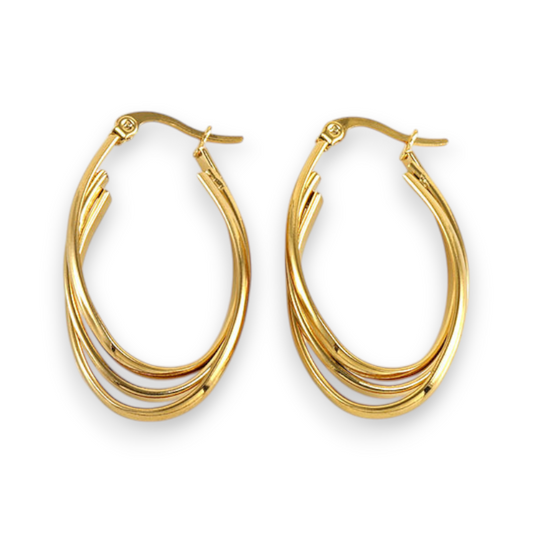 Twist of Gold Hoops