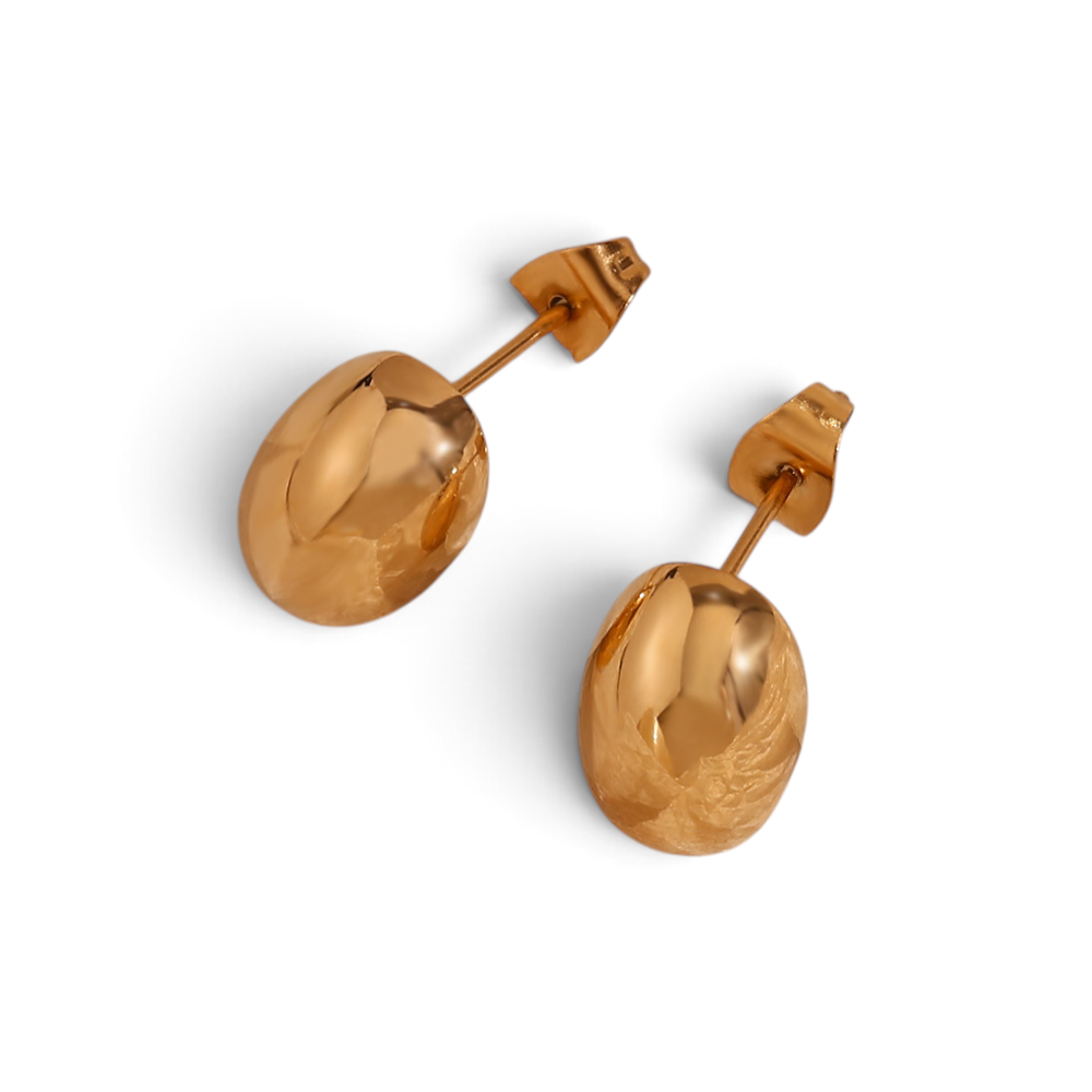 Sculpted Oval Studs