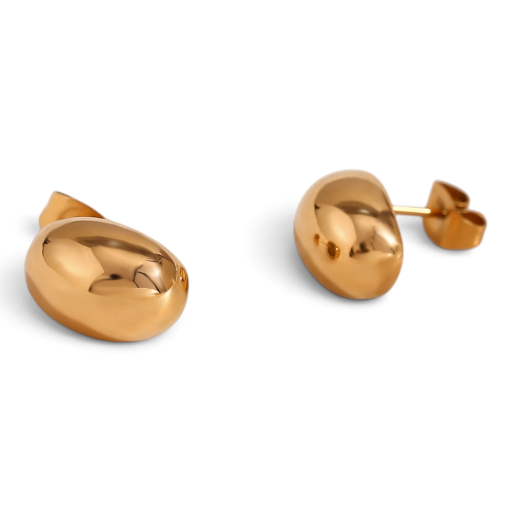 Sculpted Oval Studs