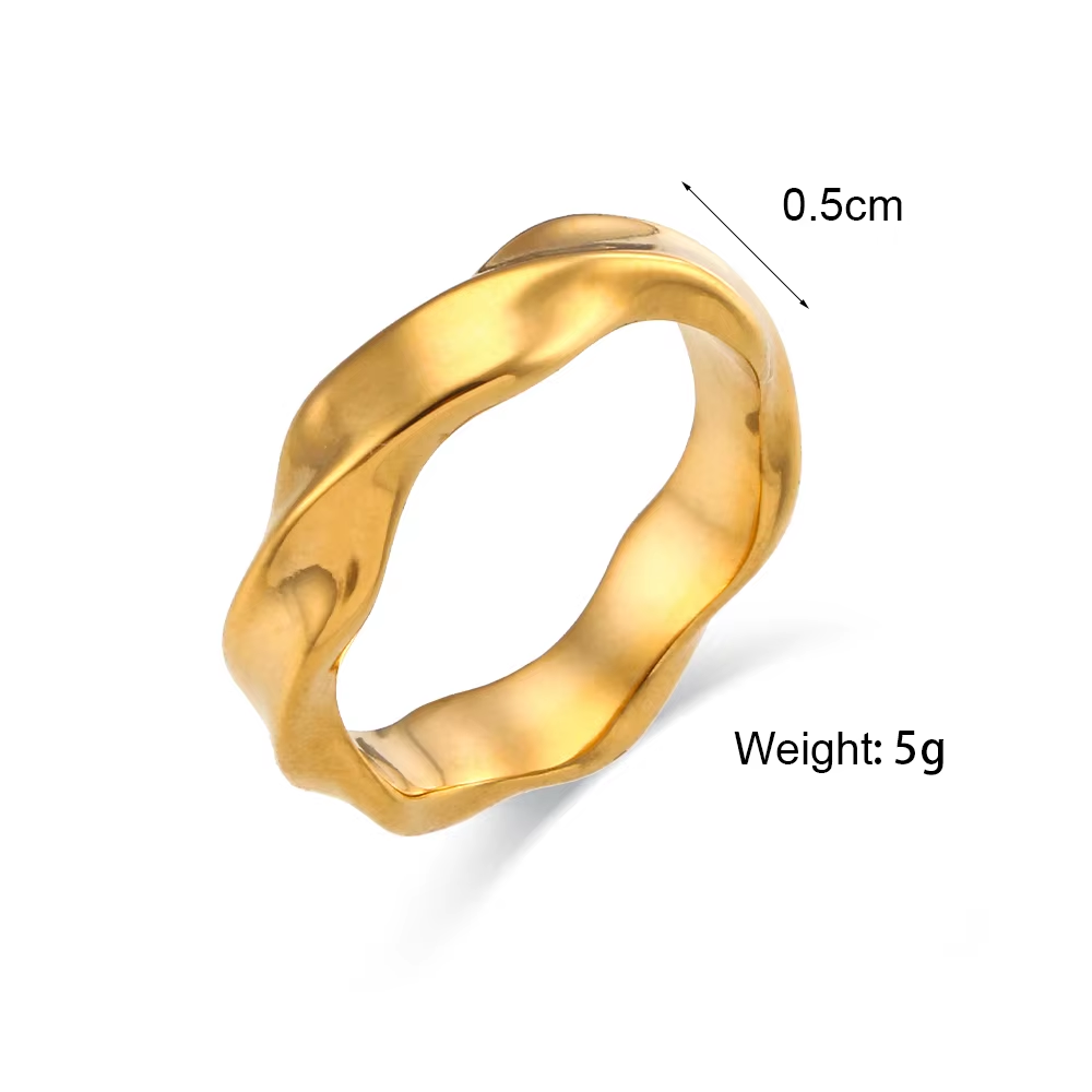 Golden Waves Ring