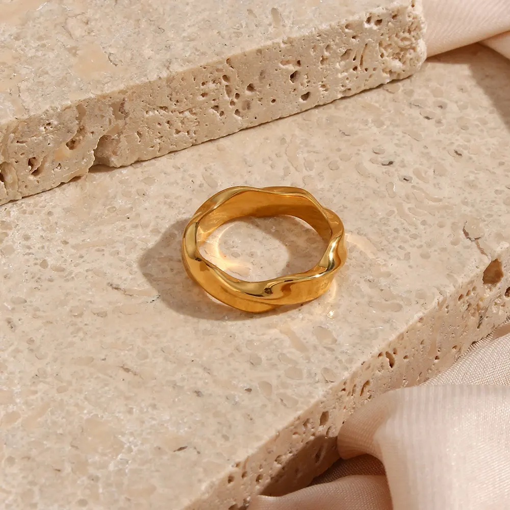 Golden Waves Ring