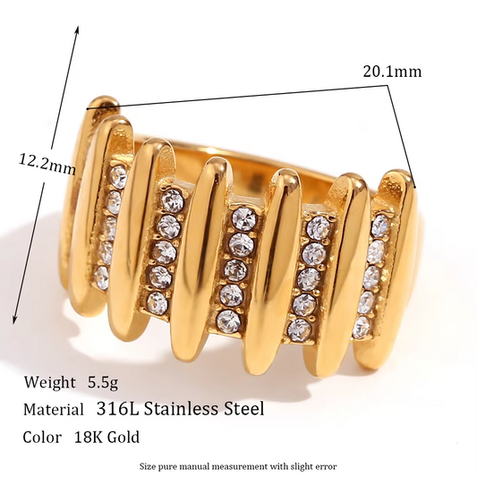 Golden Whirls Ring